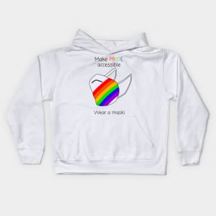 Make Pride Accessible Wear A Mask (Rainbow) Kids Hoodie